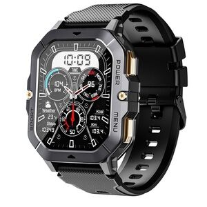 Black Smartwatch with Fitness Tracker